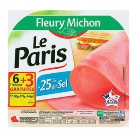 Jambon Le Bon Paris -25% de sel